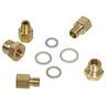 9843 Equus Gauge Adapters Straight Brass Natural Kit