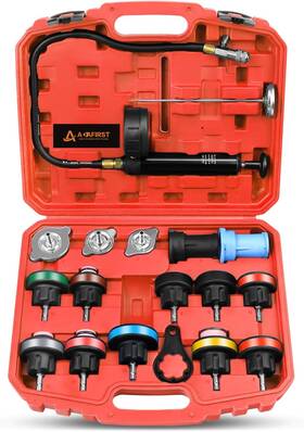10103rd Adafirst Radiator Pressure Tester Kit 18pcs Automotive Water Tank Manual Red Case