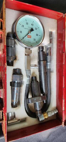 994183 Banzai Dg-7s Diesel Engine Compression Tester Set With Metal Box Instructions