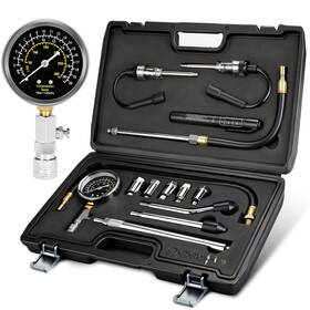 Hw0130-2n1 Betooll 14pcs Compression Tester Kit With Spark Plug And Brake Fluid Gauge 300psi