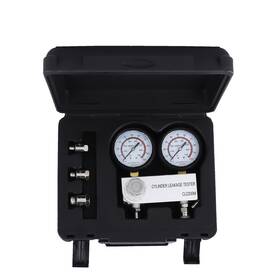0-700kpi Bfo C7ztvp Black Cylinder Leakage Tester Kit Dual 2-1/2 Inch Gauges0-100psi New