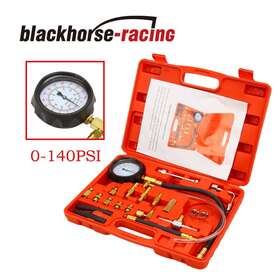 Fw49301 Blackhorse-racing 0-140psi Fuel Injection Pump Pressure Tester Injector Gauge Test Kit