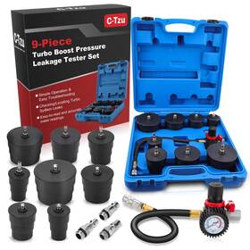 Ct00009 C Tzu 9-piece Turbo Boost Pressure Leakage Tester Set System Leak Kit