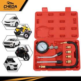 Gp-04crp0007abk Cheda Cylinder Compression Tester Gas Petrol Engine Gauge Tool Kit For Car Motorcycle