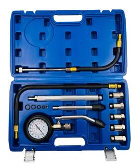 Yt-103245 Dayuan 11 Pcs Cylinder Compression Tester Gas Engine Gauge Tool Kit Auto Care
