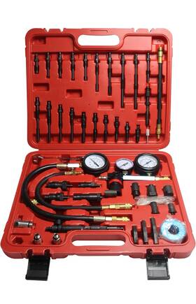 Fxt-comp-46 Fxtool 46pcs Compression And Leakage Test Kit Petrol Diesel Dual Gauge 0-725 Psi