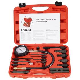 Gjx-1001-16-r-jl Htostar Racing 17pcs Diesel Engine Compression Gauge Tester Cylinder Pressure Test Tool Kit