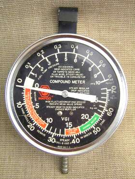 Matco 427059957773 Usa Compound Meter Engine Vacuum And Fuel Pressure Gauge Car Diagnostic Tool