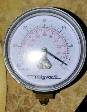 12243404 Mityvac Zero Pressure Gauge Vacuum Refurbished New Open Box