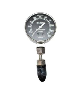 22168-1 Niehoff Vintage T-26 Compression Gauge Made In Usa