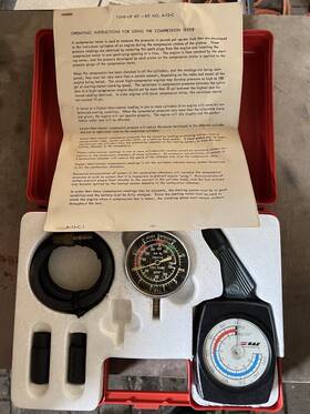 Rac A-13-c Compression And Vacuum Gauge Tune-up Kit Vintage Auto Tool Original Box