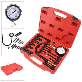Racing557 Racing-speed-autoparts 16pcs Diesel Engine Cylinder Compression Gauge Tester Pressure Test Tool Kit