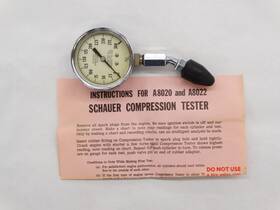A8022 Schauer A8020 Vintage Or Compression Tester Gauge 0-300 Psi. Usa Made Tool