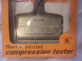 9-2171 Sears Nos Hawk Compression Tester Vintage Mechanics Tools Usa English And Metric