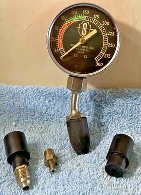30962-1 Sonco 1966 Pressure Compression Meter Gauge To 300 Pounds