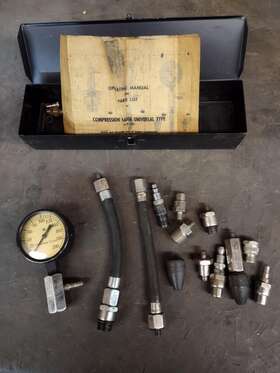 41-g-124 Stromberg Universal Cylinder Compression Gauge Tester Vintage