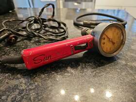 836-9a Sun 48-22b Electric Co Model 48 22b Universal Compression Tester Gauge 0-300 Psi