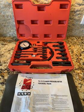 Tu-15b Supertools Sto128 Diesel Engine Compression Gauge Tester Cylinder Pressure Test Injector -