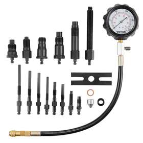Qcqgylcsycy0oqgec Vevor Diesel Engine Cylinder Compression Tester Pressure Test Tool Kit 18 Pcs