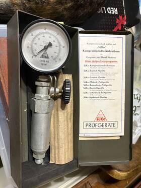 St-278 Vintage S Ko German Compression Tester Pressure Monitoring Never Use Metal Case
