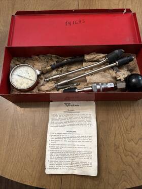 Tu-1695 Vulcan Vintage Compression Gauge Set No