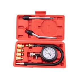 Yonligonju 788470139290 8pcs Compression Tester Kit Petrol Gas Engine Cylinder Pressure Gauge 0-300 Psi