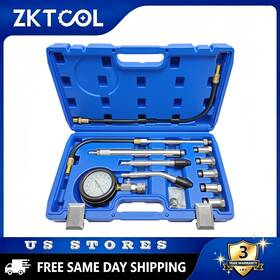 Zk087 Zktool 11pc Engine Cylinder Compression Tester With M10 M12 M14 M16 M18
