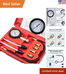 Universal 8-ITEM Engine Compression Tester With Large Dial 0-300 Psi Precision. Fixed Price $29.99.