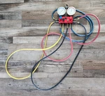 Snap Professional Heavy Duty 4 Way Manifold Set Glycerin-filled. Fixed Price $100.00.