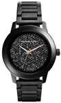 Wrist Watch Analog Leather From Michael Kors Black With Integrated. Fixed Price $100.00.