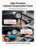 Vevor Engine Cylinder Compression Tester Kit, 0-700 Psi Pressure Gauge & 0-100. Fixed Price $121.90.