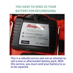 Rebuild Service For Snap-on Video Borescope BK6000-1 Battery. Fixed Price $70.00.