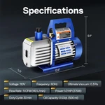 1/2 Hp 5 Cfm Vacuum Pump Air Conditioning Stage Rotary Vane Hvac. Fixed Price $94.96.