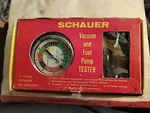 Vintage Schauer Vacuum & Fuel Pump Tester Model A-8060 Original Box. Fixed Price $15.09.