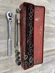 Vintage Usa Craftsman Tools Socket Wrench Set Mixed Brand 27 Souckets. Fixed Price $89.99.