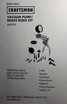 Sears Craftsman Mityvac Handheld Vacuum Pump Brake Bleeder Owner & Parts Manual. Fixed Price $48.99.
