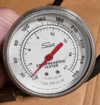Vintage Sun Compression Tester Tool 0338 0014 Instrument Gauge 0-300 Psi. Fixed Price $30.00.