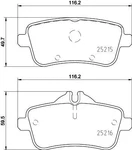 Mintex Rear Brake Pad Set Fits Mercedes Gl-class Gle Gls M-class. Fixed Price $79.82.