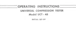 Sun Universal Compression Tester Model UCT-48 Instructions Paper 1 Page. Fixed Price $8.00.