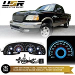 Blue Glow Gauge Black Overlay 99-04 Ford F150/EXPEDITION Instrument Cluster. Fixed Price $54.95.