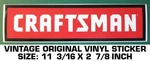 Craftsman Tools - Vintage Original Vinyl Decal Sticker Automotive Racing. Fixed Price $7.96.