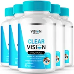(5 Pack) Clear Vision Pro Max Eye Health Supplements, Vitamin Support Pills. Fixed Price $64.95.