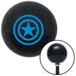 Blue Star W/ 2 Circles Black Metal Flake Knob M16X1.5 Insert Shifter. Fixed Price $89.95.