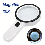 30X Jumbo Handheld Magnifying Glass W/ 13 Bright Led Light Illuminated Magnifier. Fixed Price $8.99.