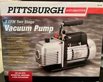Pittsburgh Automotive 3 Cfm Two Stage Vacuum Pump 120VAC 60HZ Motor Hvac. Fixed Price $126.00.