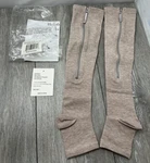 Fox Valley Traders Mens Magnetic Zipper Compression Socks, Brown Size L/xl. Fixed Price $14.95.