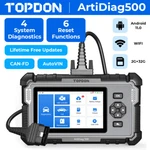 Topdon AD500 Car Diagnostic Tool OBD2 Scanner Srs Abs Engine At Code Reader. Fixed Price $145.00.