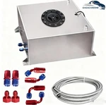10 Gallon Aluminum Fuel Cell Gas Tank+cap+level Sender+nylon Line Kit Slive. Fixed Price $125.88.