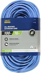 All Weather 100' Blue Extension Cord 16/3 Gauge Indoor Outdoor W/ Lighted End. Fixed Price $87.20.