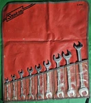 Snap-on Lot Of Straight Head Open End Wrenches W/ C-92C Pouch-used.. Fixed Price $160.00.